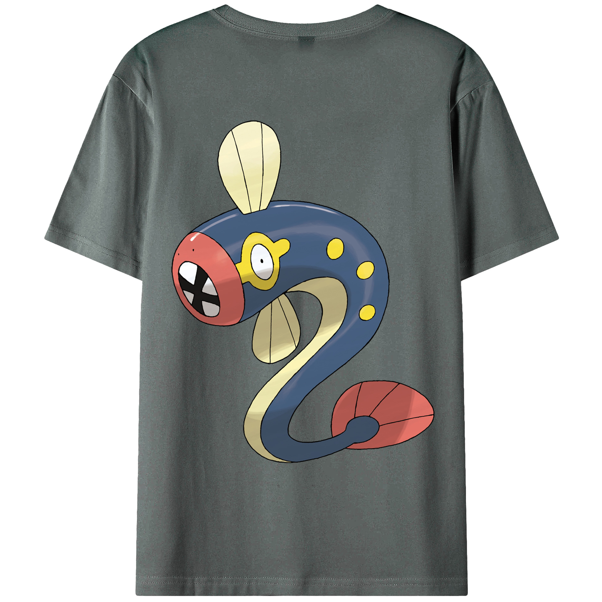 （画像用） ポケットモンスター Pokémon 綿100％ メンズ半袖Tシャツ（バックプリント） 通気性